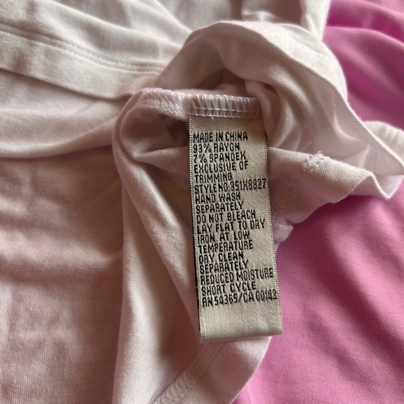 Y2K Women's White Short Sleeve Bow Accent Scoop Neck Blouse Coquette Top - Picture 6 of 8